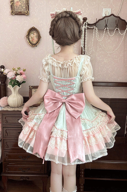 Vestido Lolita con lazo dulce de la casa de caramelos