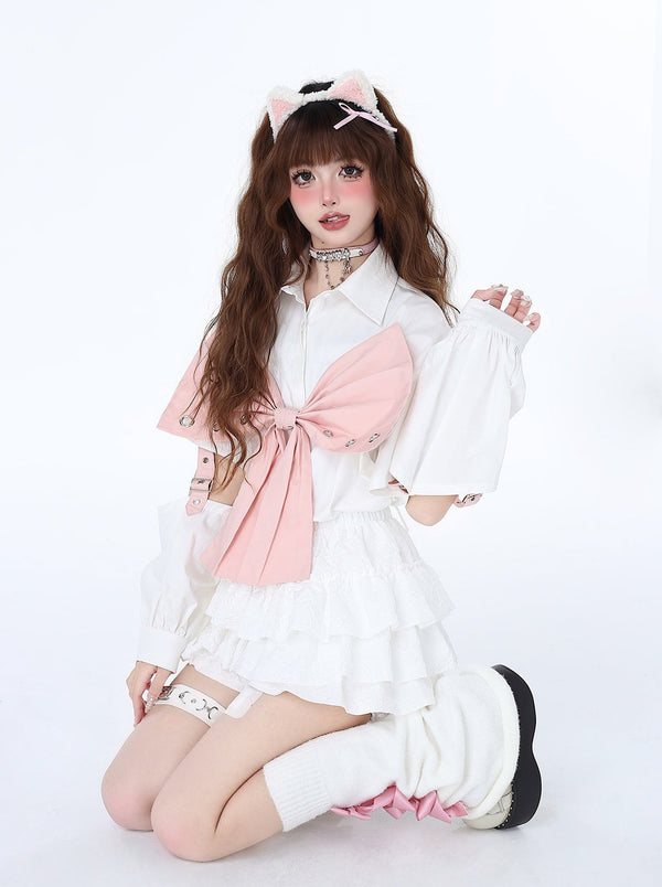 Big Bow Open Sweet Chic Top