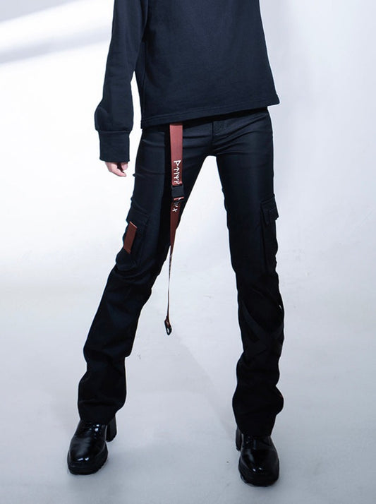 吊带设计模式的超酷修身长裤