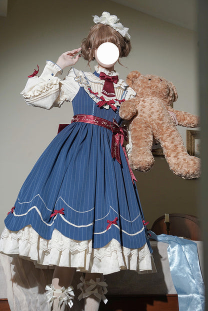 [Reservation Product] Doll Feeling Sweet Bow Ruffle Lolita Dress