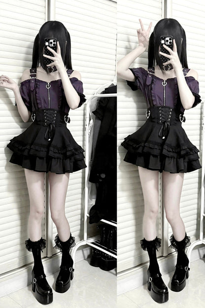 Subculture Heartbeat Top + Flared Skirt