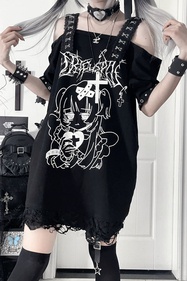 Off-the-shoulder Anime Girl Tops