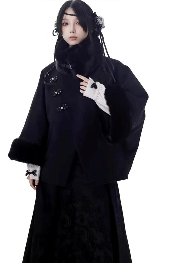 Dark Pattern Waist Long Skirt Setup