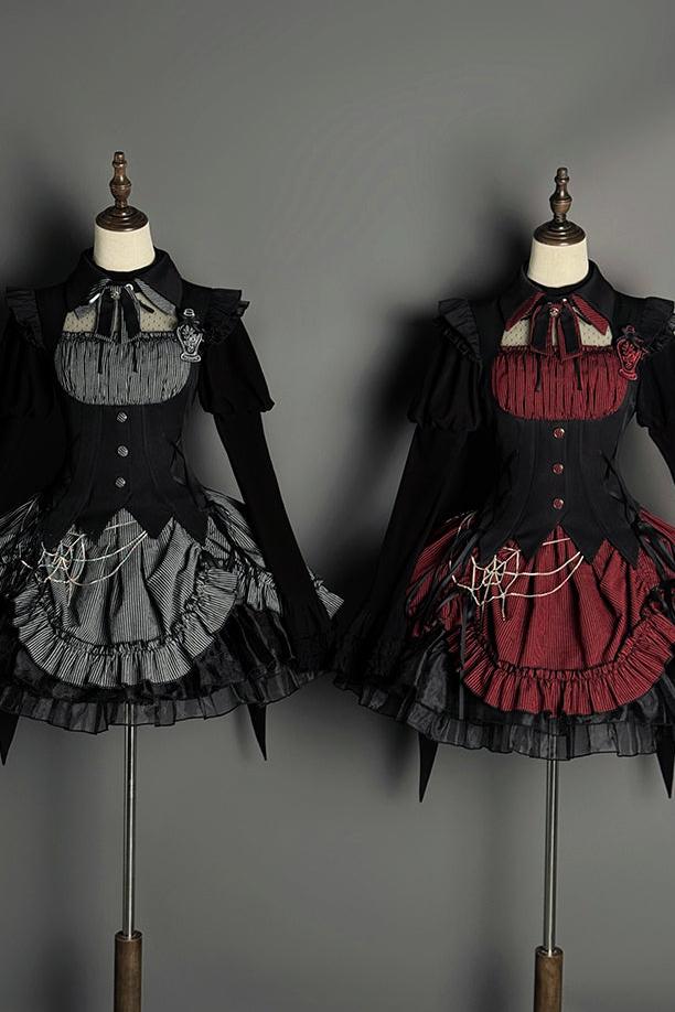 [Vorbestellschluss 8. Mai] Schmales ärmelloses Halloween-Gothic-Kleid im Zaubertrank-Stil