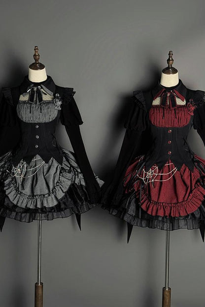 [Vorbestellschluss 8. Mai] Schmales ärmelloses Halloween-Gothic-Kleid im Zaubertrank-Stil