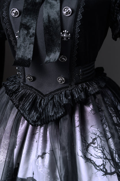 [Deadline for reservation: February 23rd] Horror House Spider Web Gothic Cape Dress