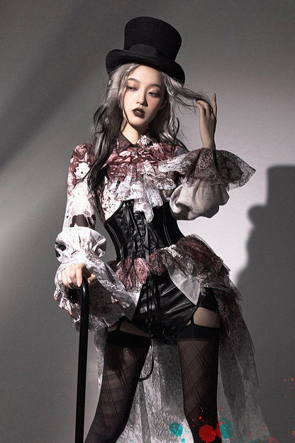 【予約商品】Bloodstainedチュールトレーンコルセットスカート