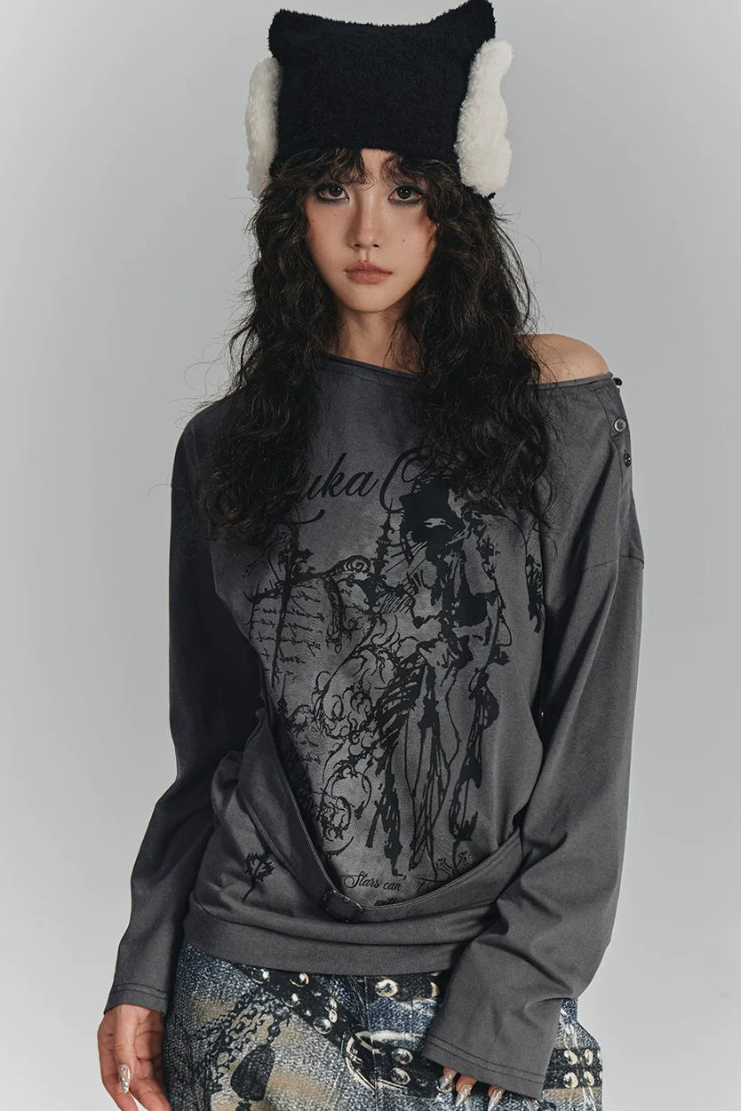 オフショルダースブカルチャートップス