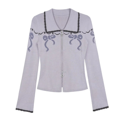 Sweet Ribbon Slim Cardigan