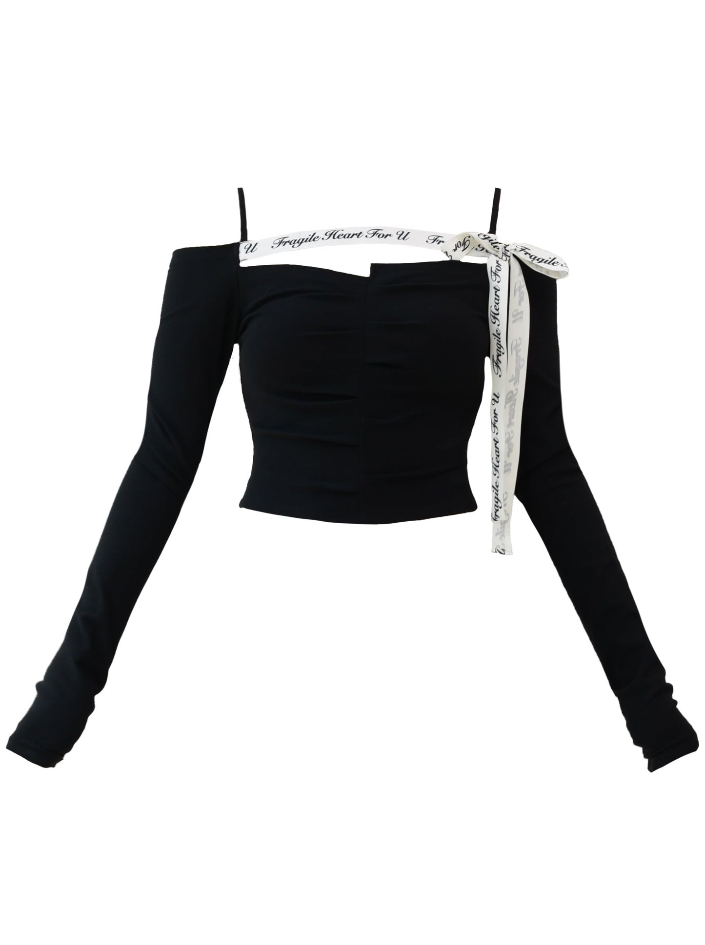 Logo Ribbon Strap Tight Tops