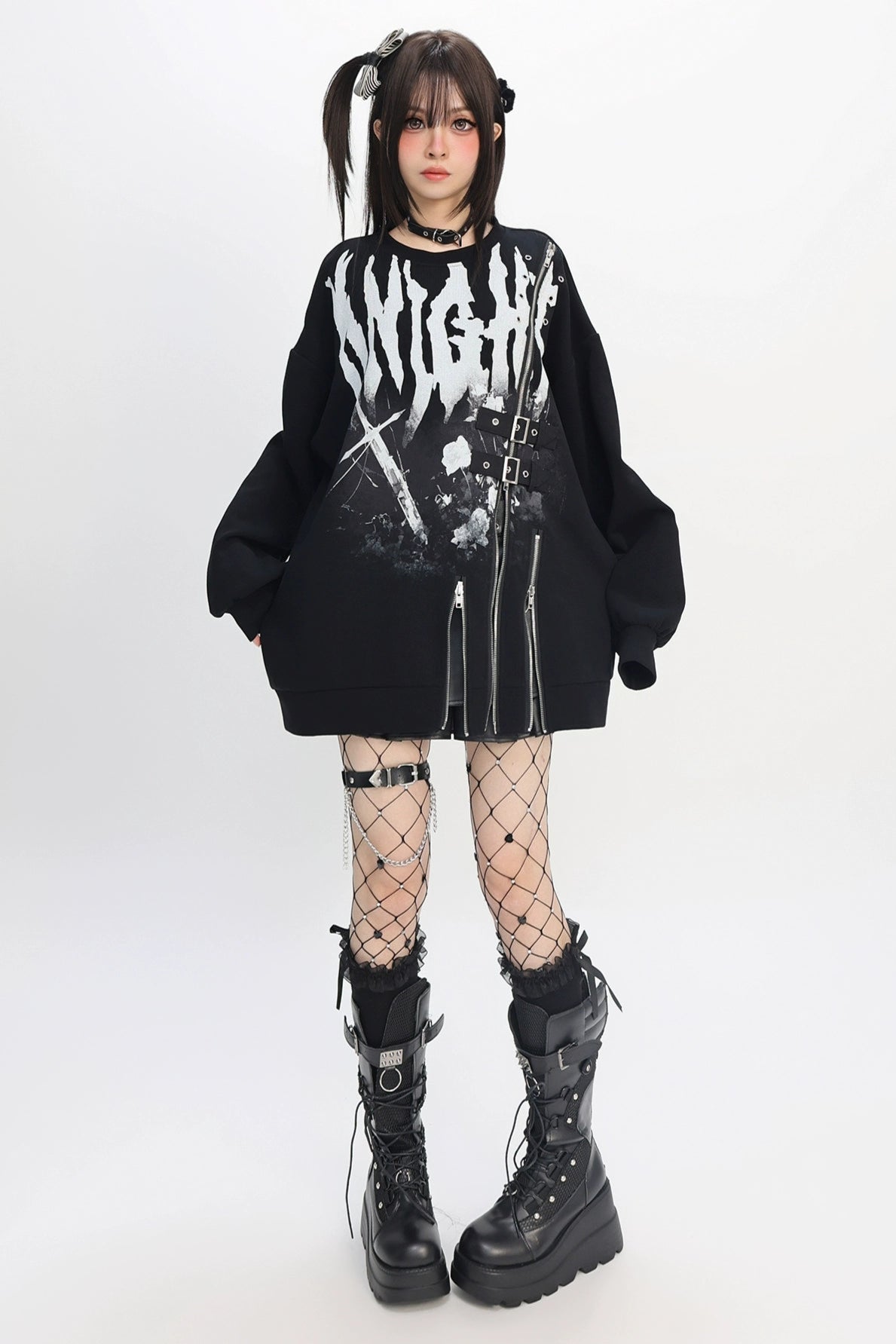 ダークナイトレタースリットトップス