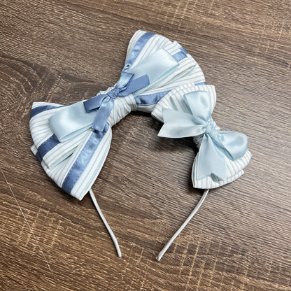 【予約商品】シーソルトラビットアクアセーラードレスセットアップ＋ヘアバンド＋リボンカチューシャ