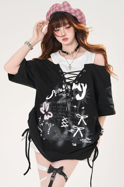 ダークスイートブリーズドローストリングTシャツ