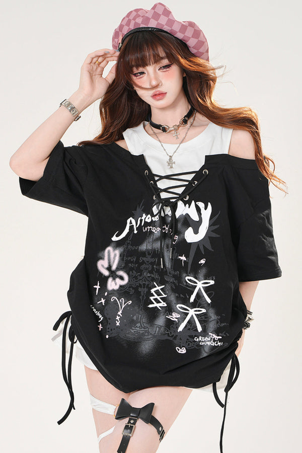 ダークスイートブリーズドローストリングTシャツ