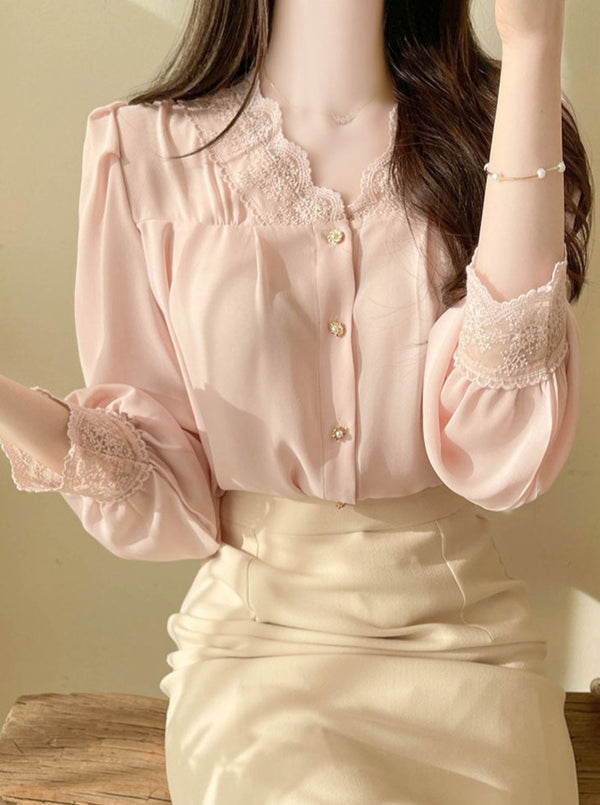 Lace Super Pink Synche Shirt