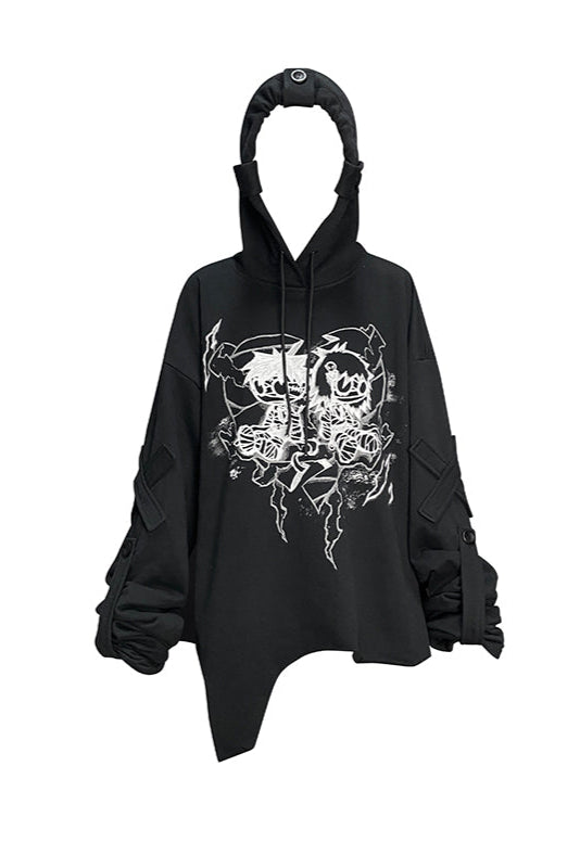 ミイララブフードスウェットパーカー