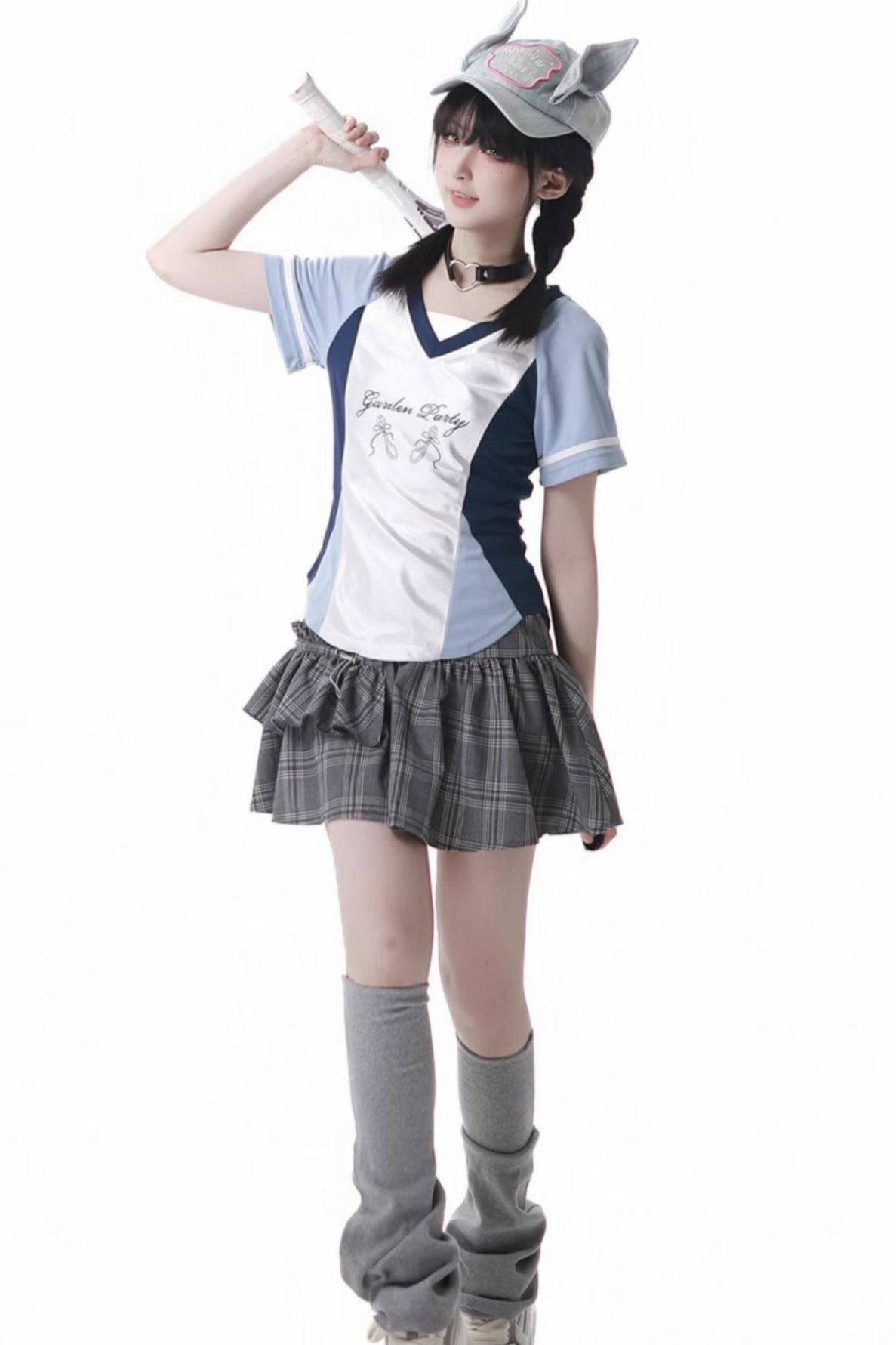 スポーティートップス＋フードトップス＋ケーキキュロット