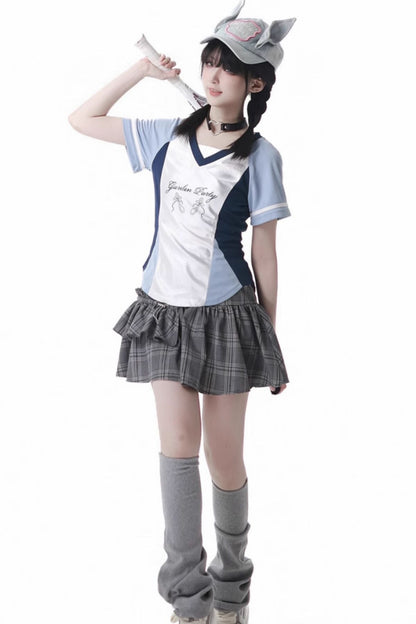 スポーティートップス＋フードトップス＋ケーキキュロット