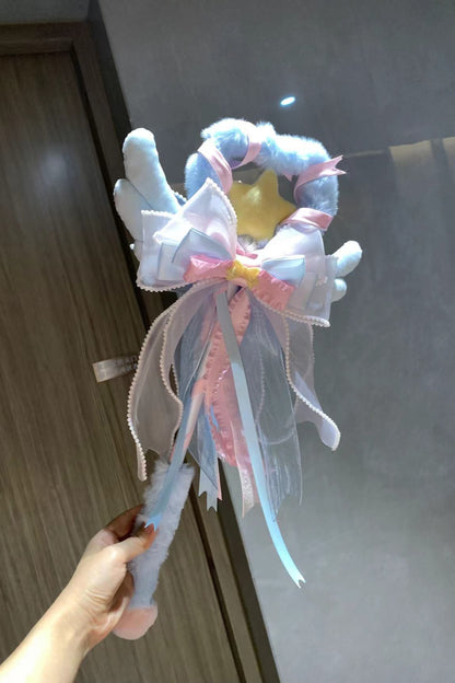 魔法妖精スパークリングウォーターロリータトップス+スカート+ヘアクリップ+テール+魔法ステッチ