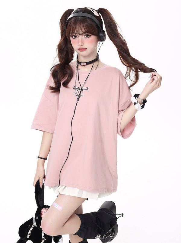 Back lace-up over T-shirt