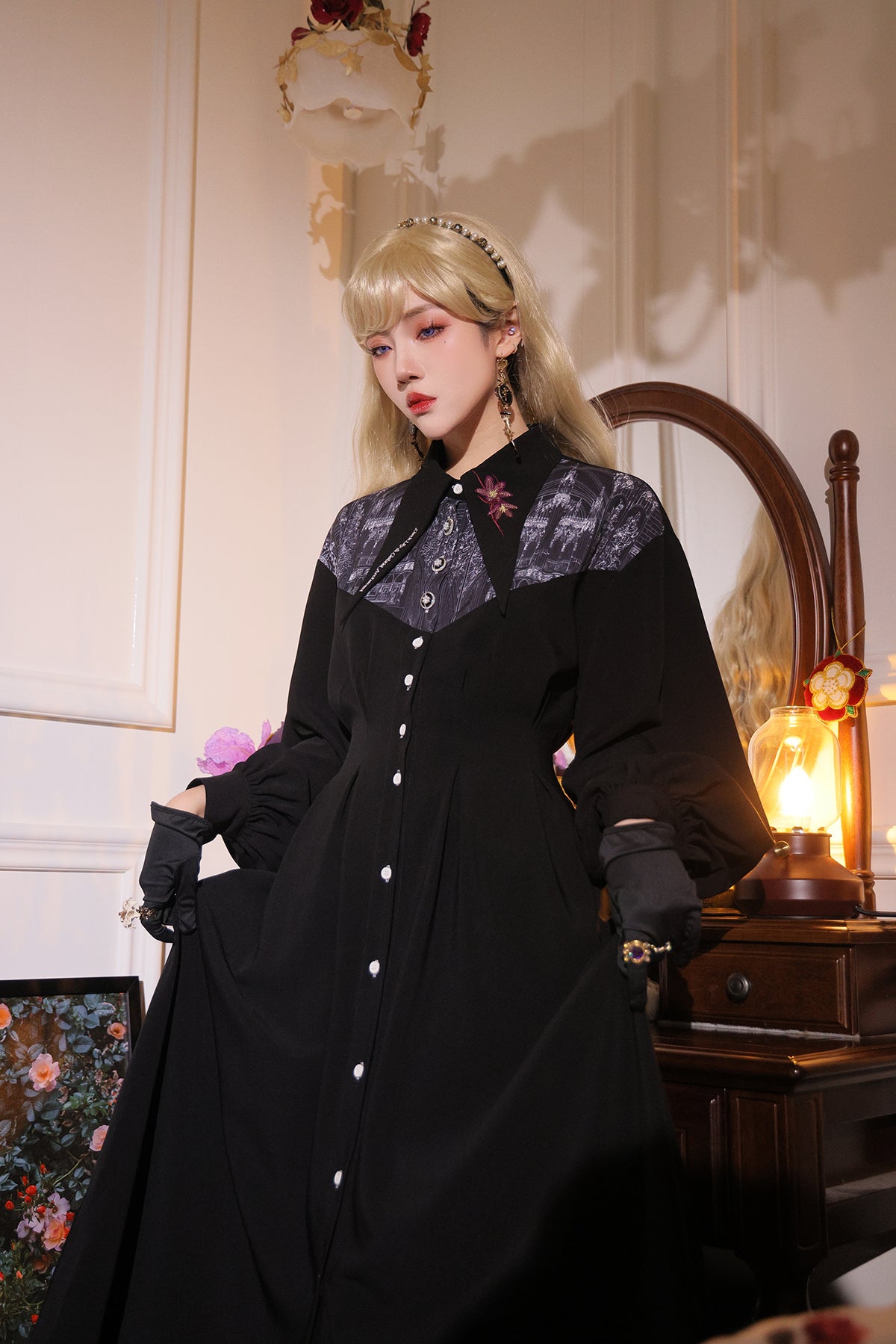 French Elegant Long Shirt Dress