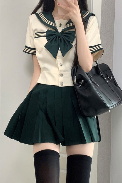 JKシリーズセーラー服+プリーツスカート