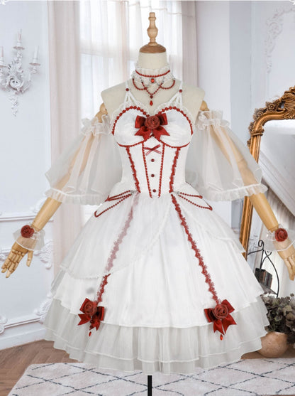 Robe élégante de la Reine blanche du Palais des Fleurs pour le mariage