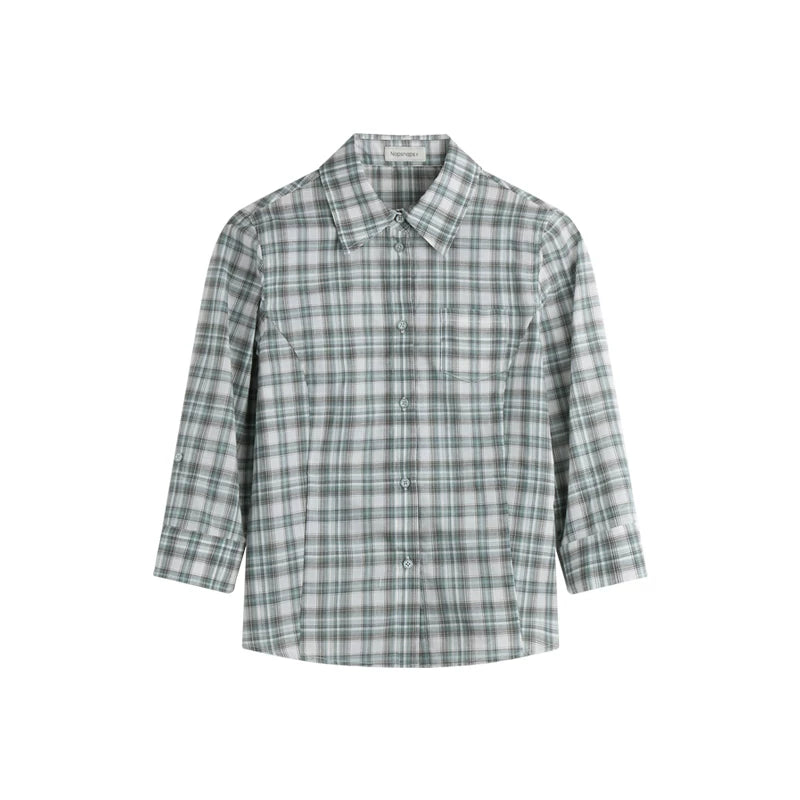 Plaid Y2K Fitted Top