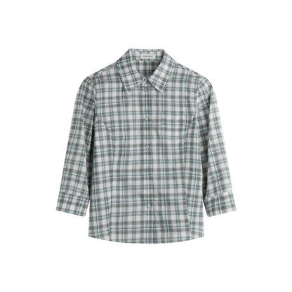 Plaid Y2K Fitted Top