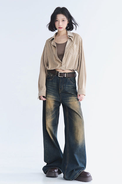 ウォッシュドリラックスフィットジーンズ