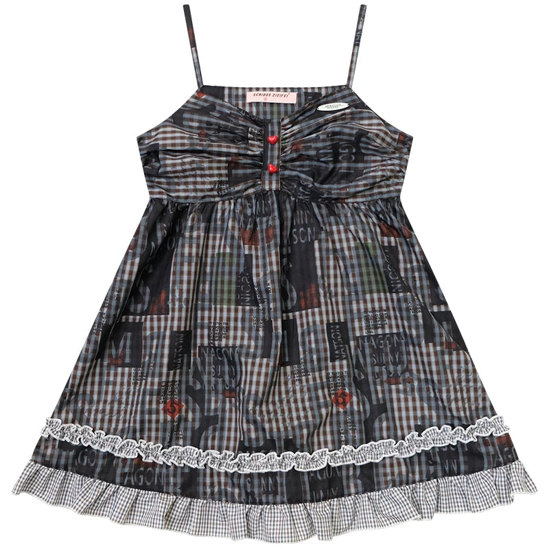 Retro Plaid Lace Top