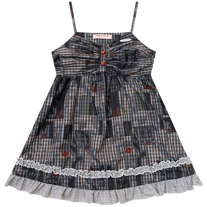 Retro Plaid Lace Top