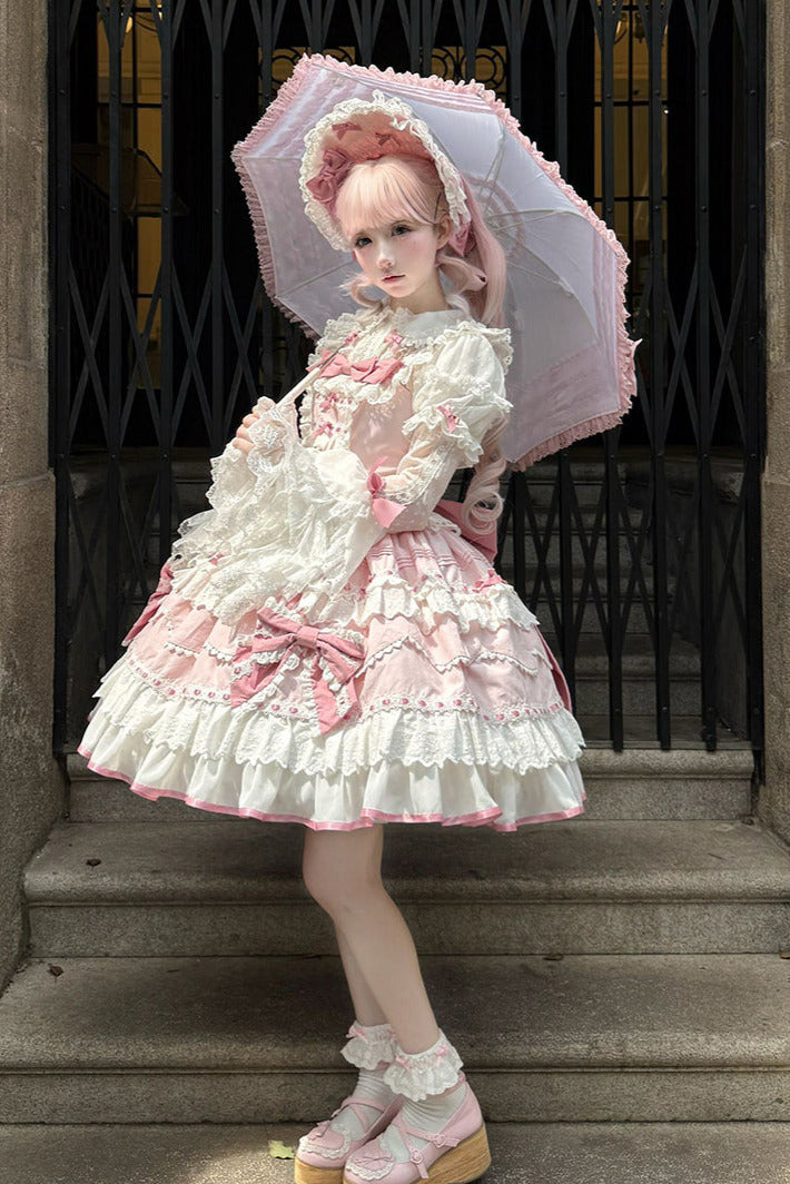 [Pre-order product] Lily's Tea Party Antique Lolita Dress Complete