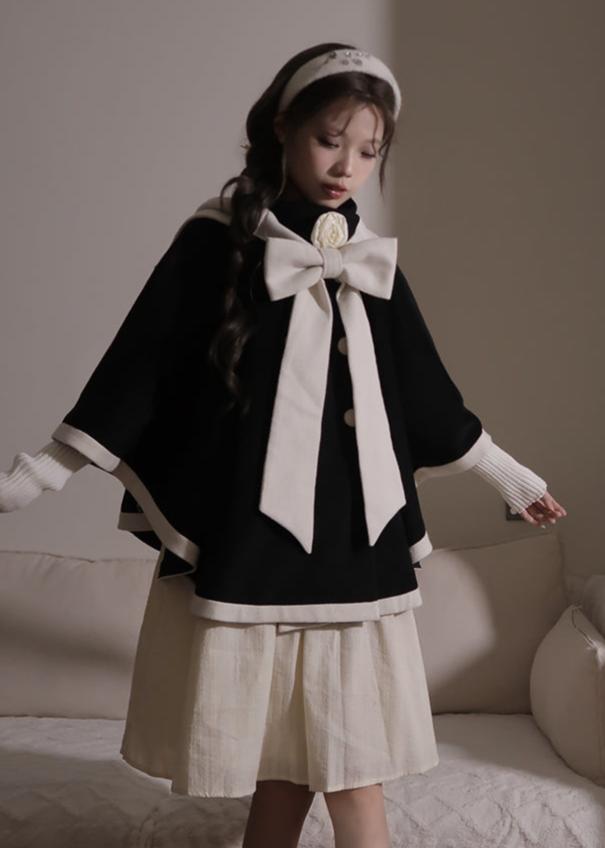 [Reservation deadline on October 18] Rose Elegant Footie Ribbon Cape Coat