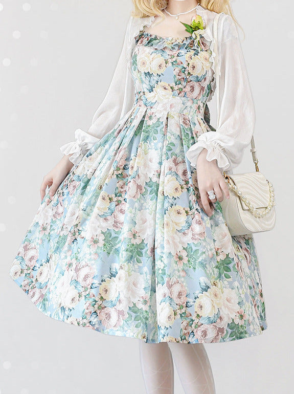 Forest Basket Elegan Trochrasic Lolley Ta Dress + Cardigan