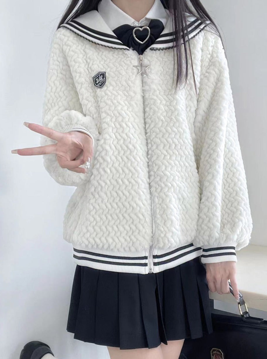 Girly Collar Boa Jacket