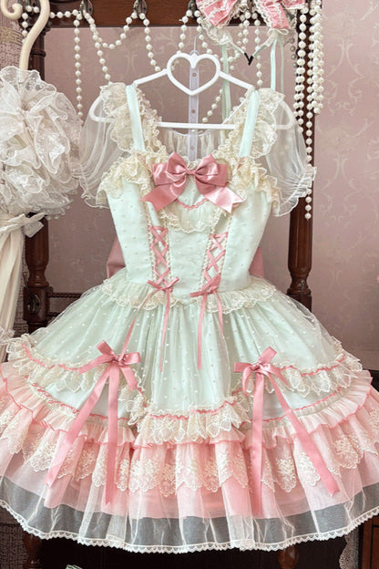 Vestido Lolita con lazo dulce de la casa de caramelos