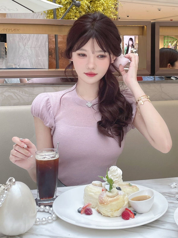 【予約商品】スイートパフスリーブトップス+タイトスカート