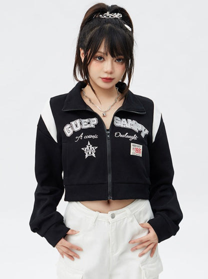 Girl Motorcycle Short Street Jacket