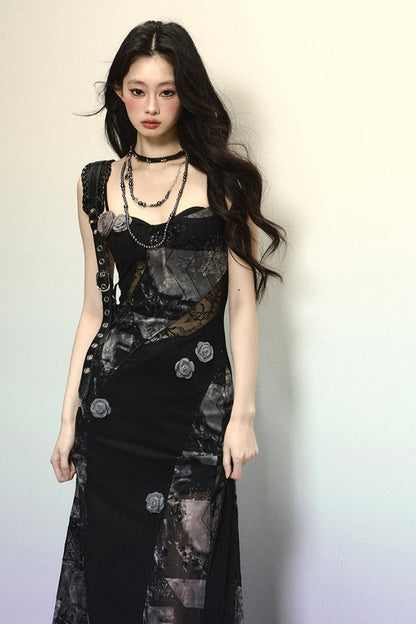 Royal Sister Style Lace Suspender Dress