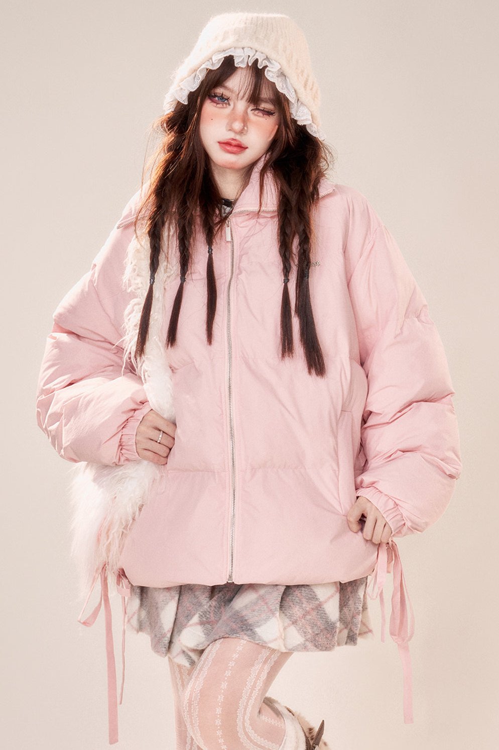 Peach Panna Cotta Cotton Jacket