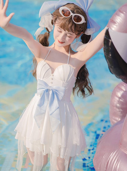 (Spot) Étoiles inconnues nouvelle mer lune Sirène Ji fendue maillot de bain une pièce femme été robe lolita