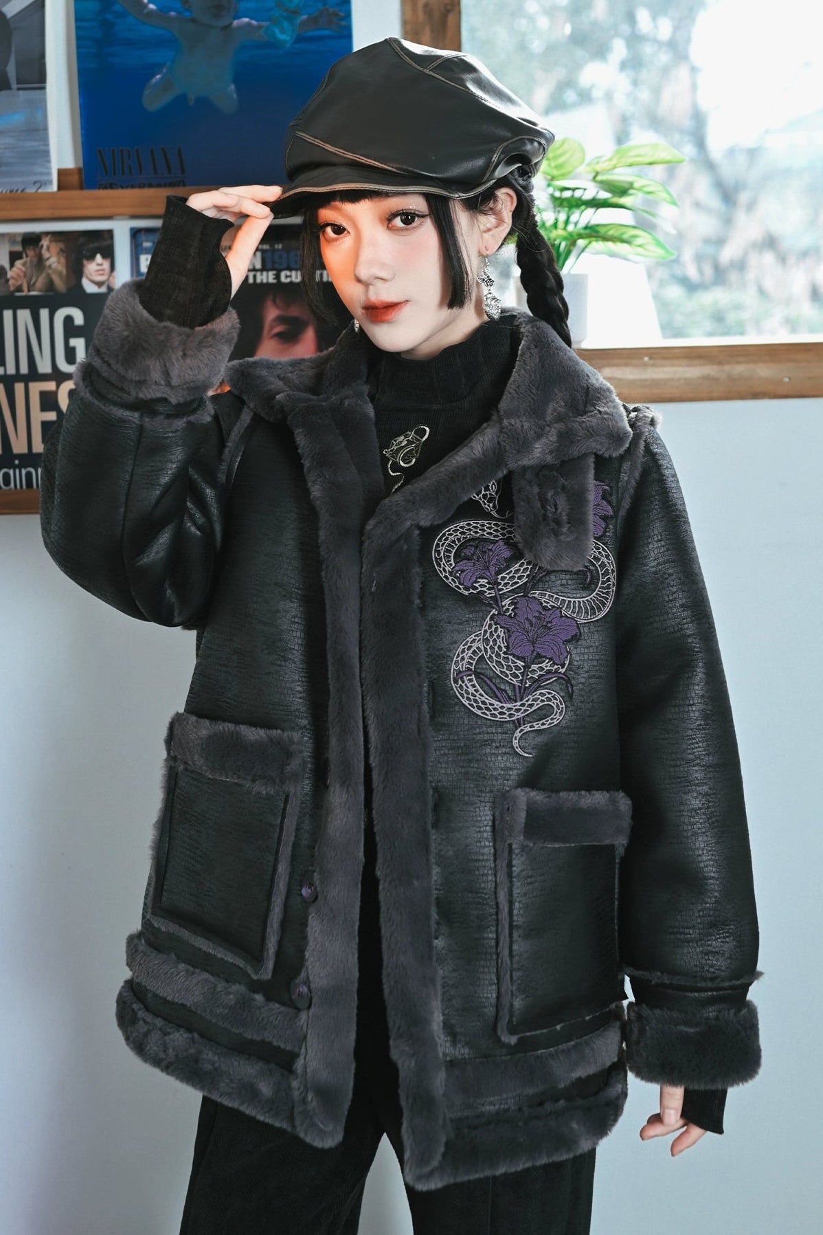 モードレザーファーコート