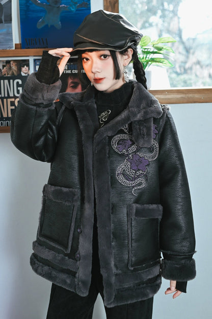 モードレザーファーコート