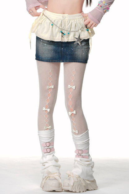 Slim Spliced Denim Short Skirt