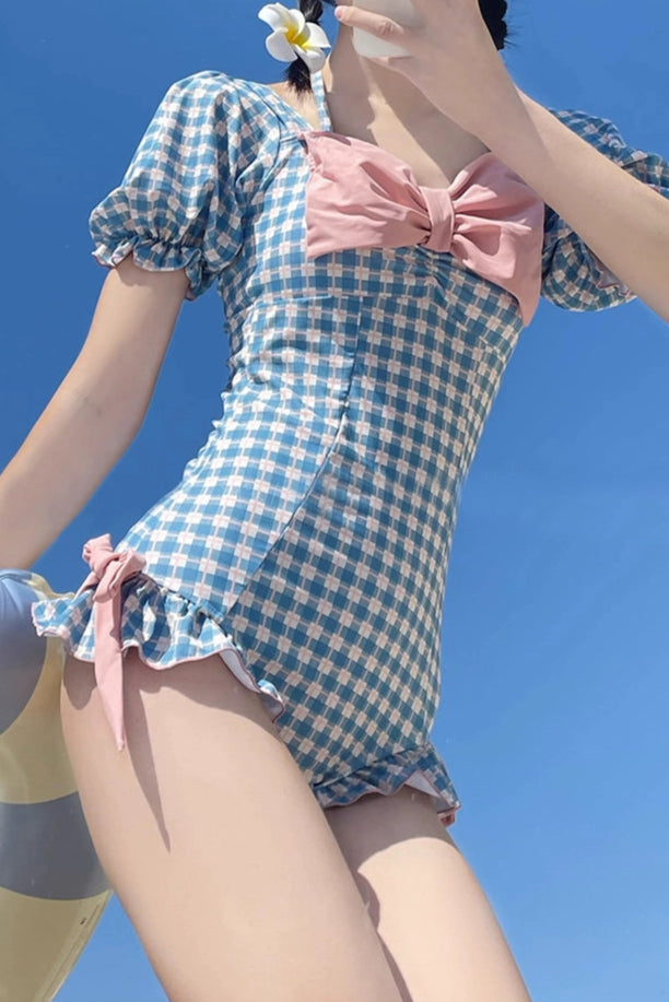 Retro Sweet Bow Swimsuit