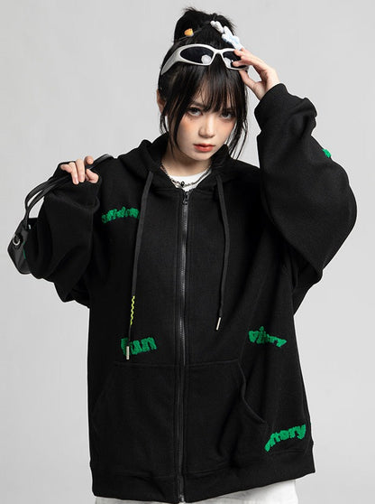 Street Over Hood Zip Up Hoodie