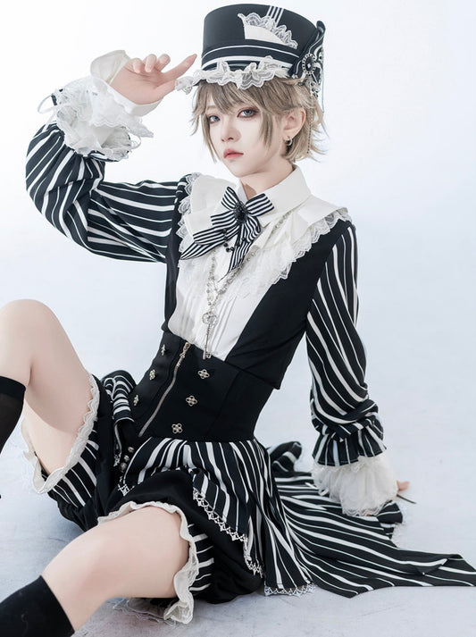 Wonderful Trick Retro Elegant Lolita Prince Shirt + Shorts [Reserved Item].