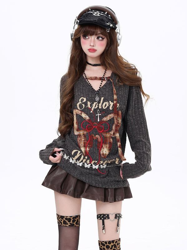 Y2K Design Loose Mesh Top