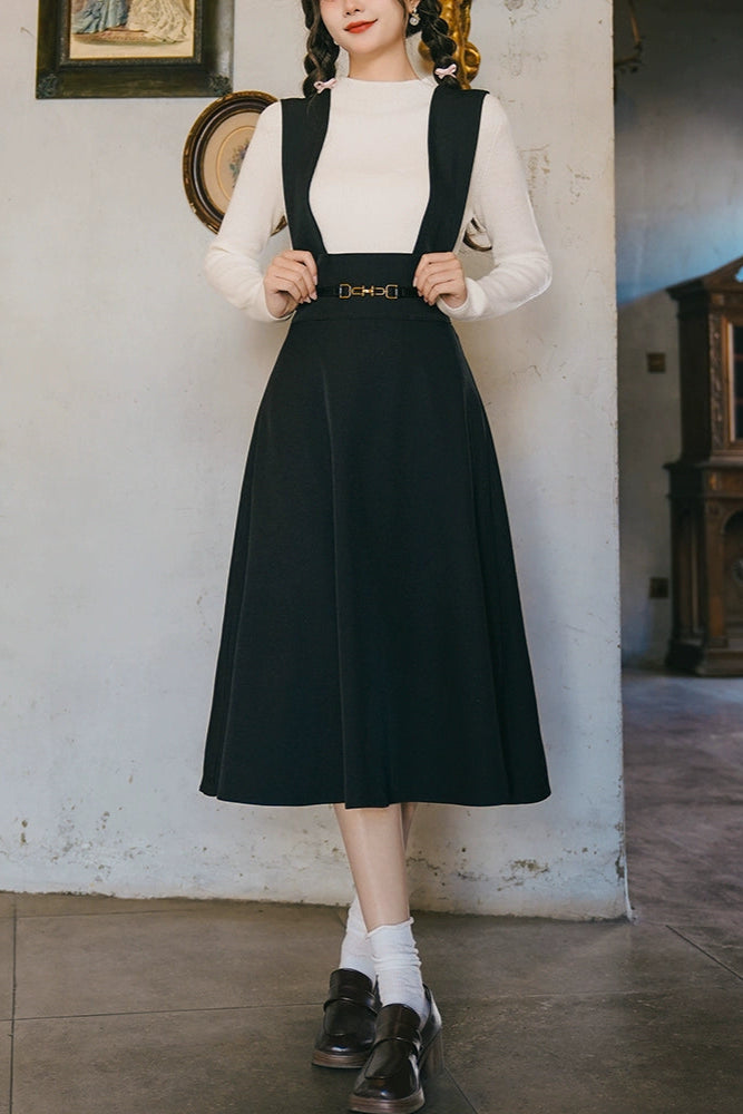 Retro Chic Suspender Skirt